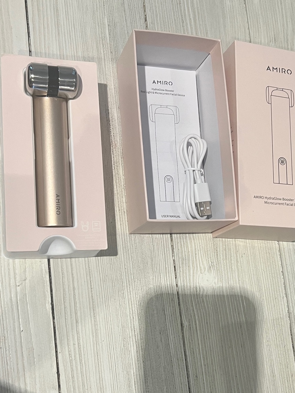 Hydraglow Booster/ Red Light & Microcurrent Facial Device - Gold